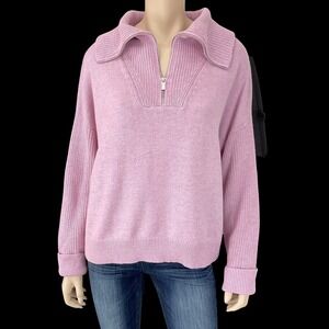Rachel Zoe Sweater Women Large Purple Long Sleeve 1/4 Zip NWT